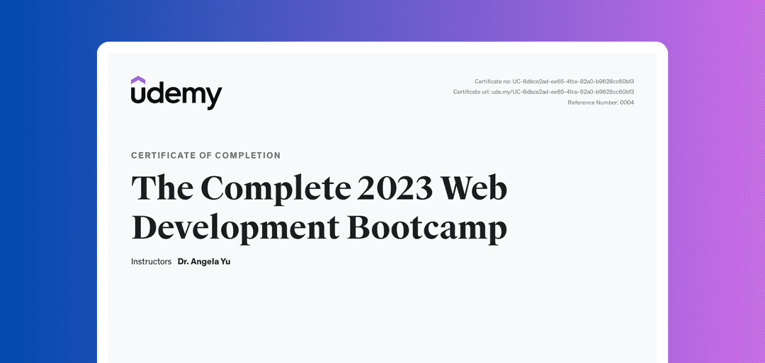 The Complete 2024 Web Development Bootcamp